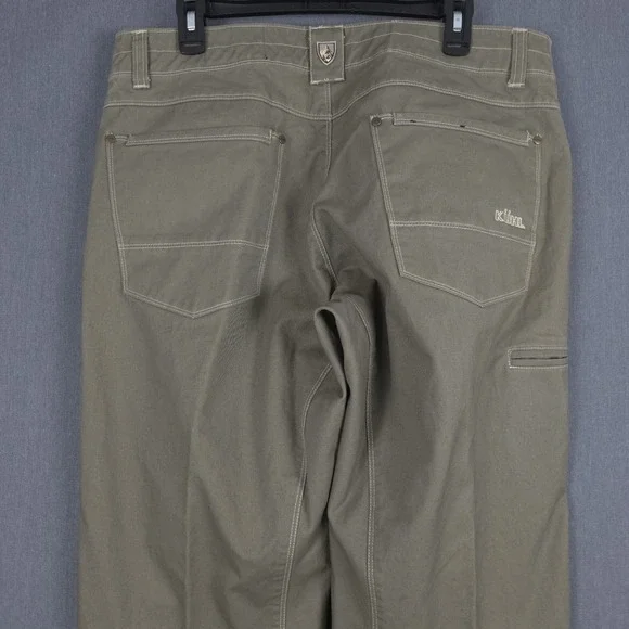 Kuhl Rydr Pants Mens 36x32 (Fits 36x32) Patina Dye Khaki Canvas Hiking Outdoor